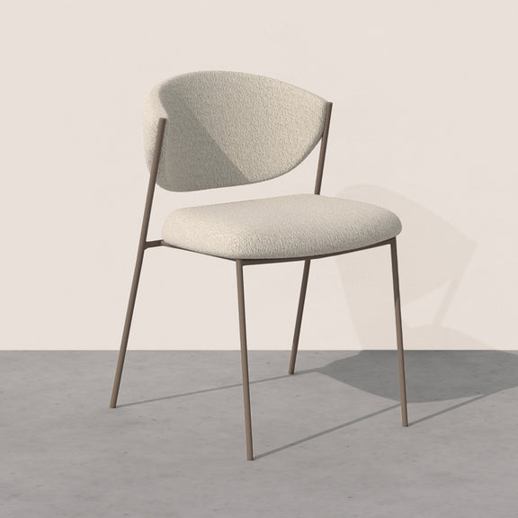 Dining chair - Upholstered in Bouclé Fabric - Seda - gallery 3