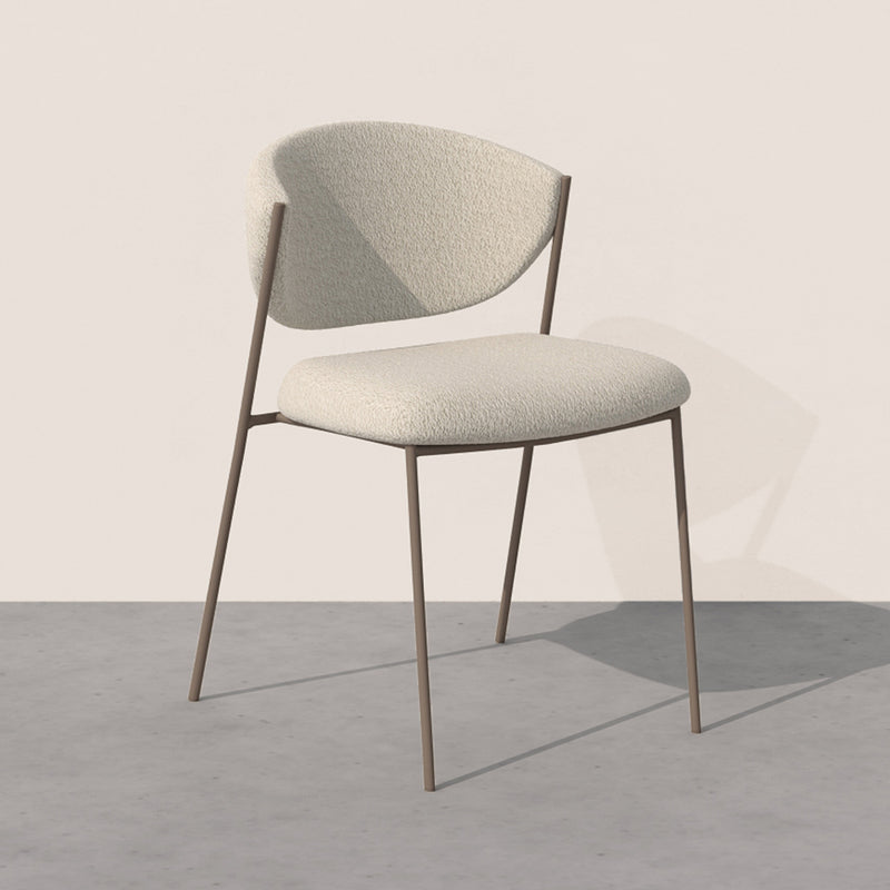 Dining chair - Upholstered in Bouclé Fabric - Seda - gallery 3