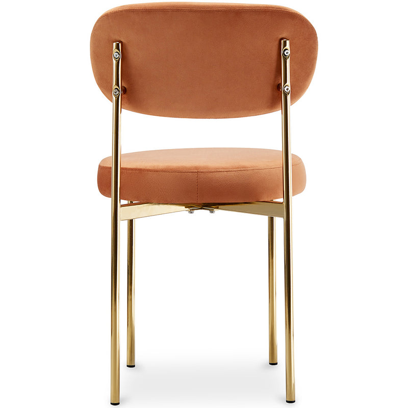 Dining Chair - Upholstered in Velvet - Golden metal - Dahe