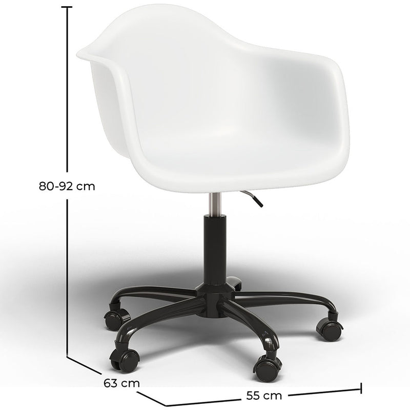 Office Chair with Armrests - Desk Chair with Wheels - Weston Black Frame