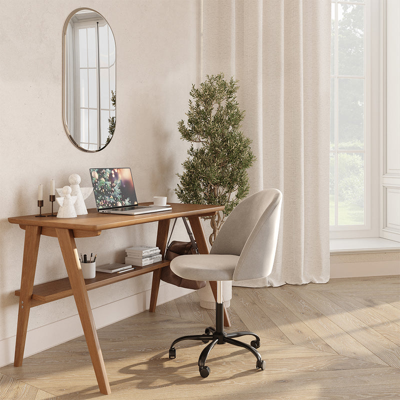 Upholstered Office Chair - Velvet - Evelyne