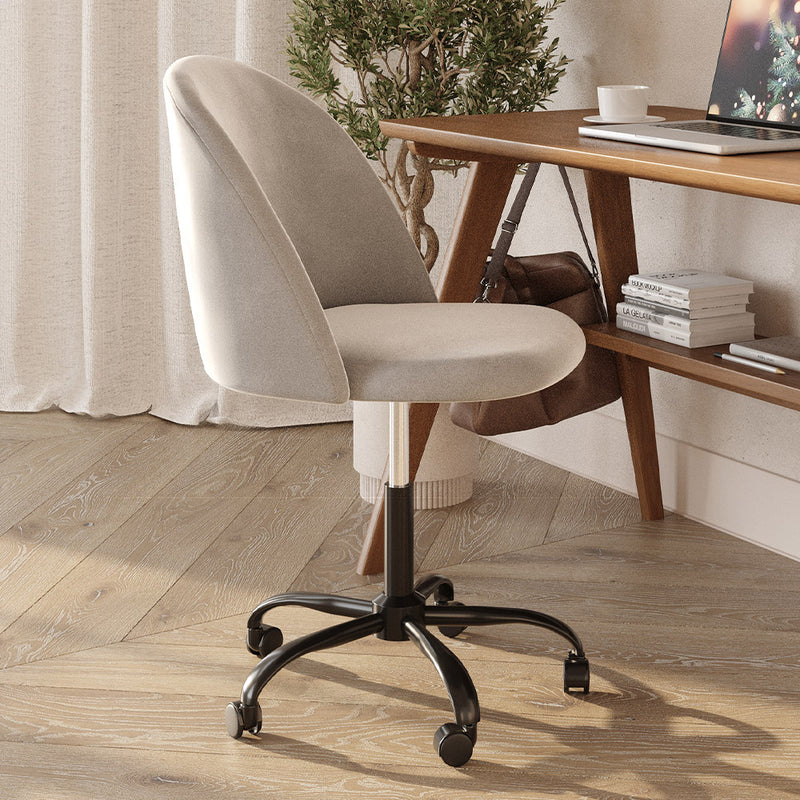 Upholstered Office Chair - Velvet - Evelyne