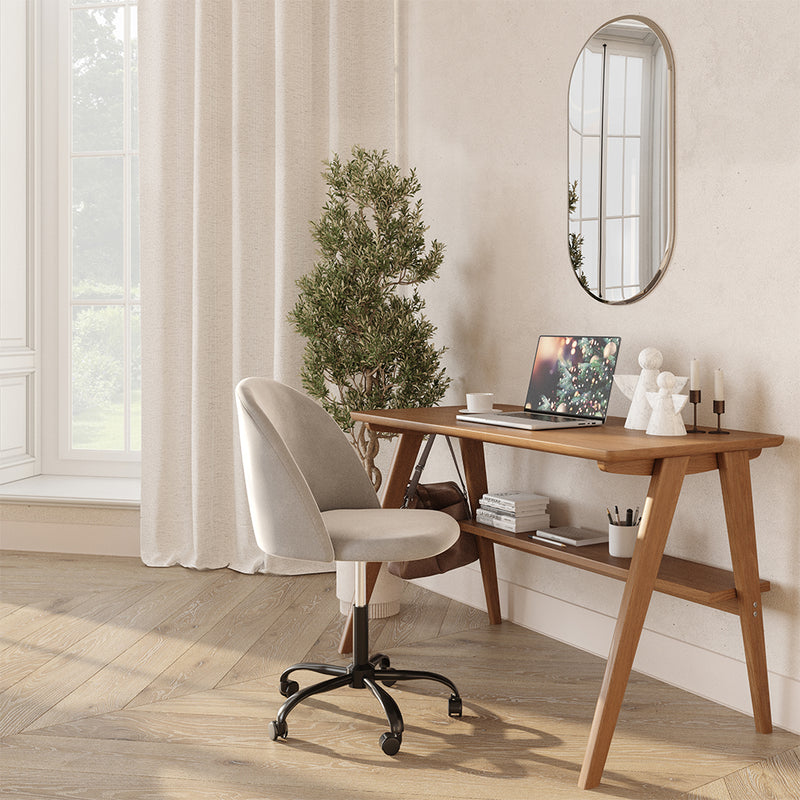 Upholstered Office Chair - Velvet - Evelyne