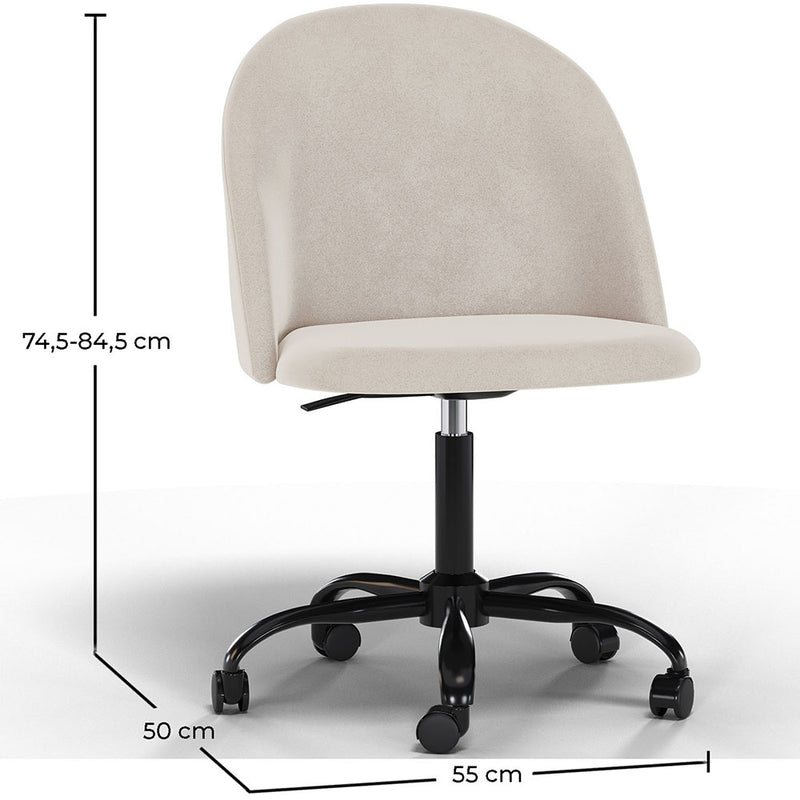 Upholstered Office Chair - Velvet - Evelyne
