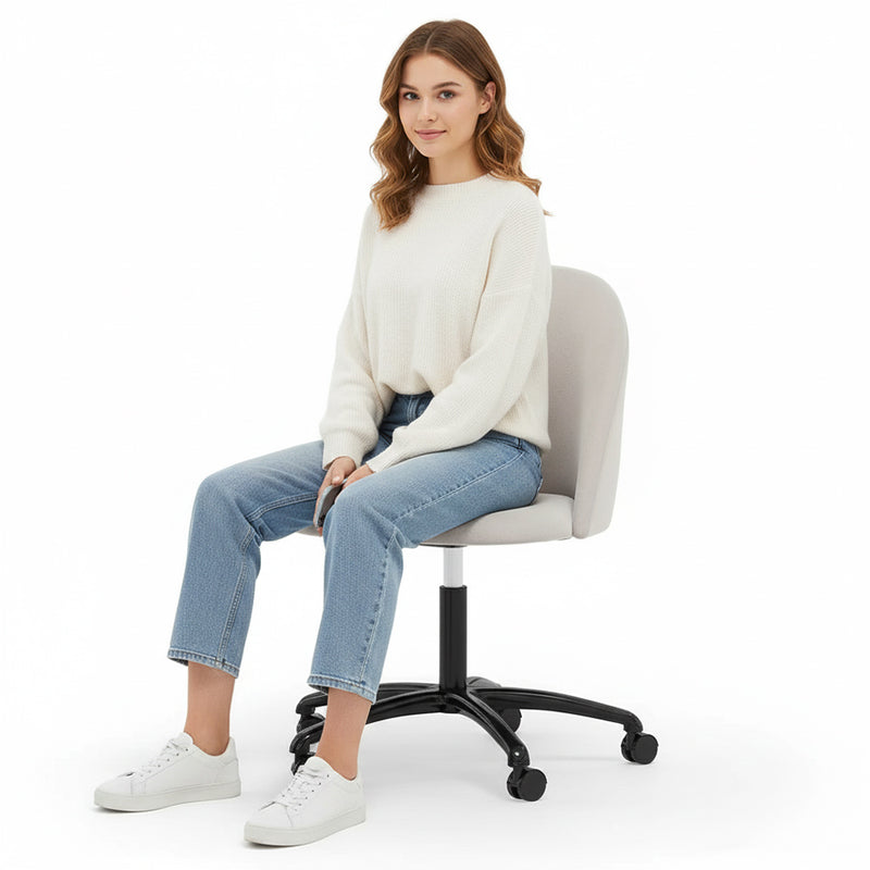 Upholstered Office Chair - Velvet - Evelyne
