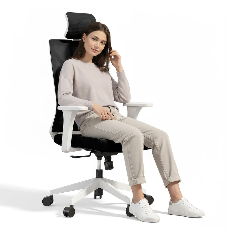 Sedia da ufficio ergonomica con ruote e braccioli - Ergal