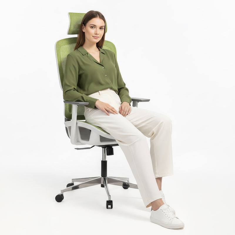 Sedia da ufficio ergonomica con ruote e braccioli - Keys