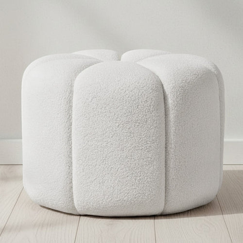 Pouf Round Bouclé Fabric - Harley