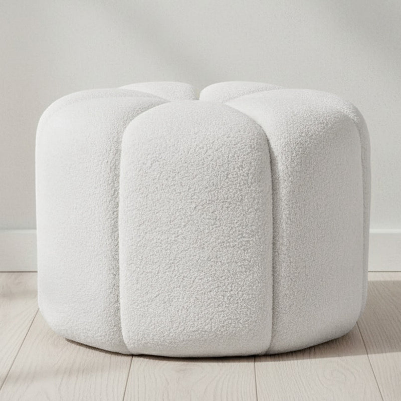Pouf Round Bouclé Fabric - Harley