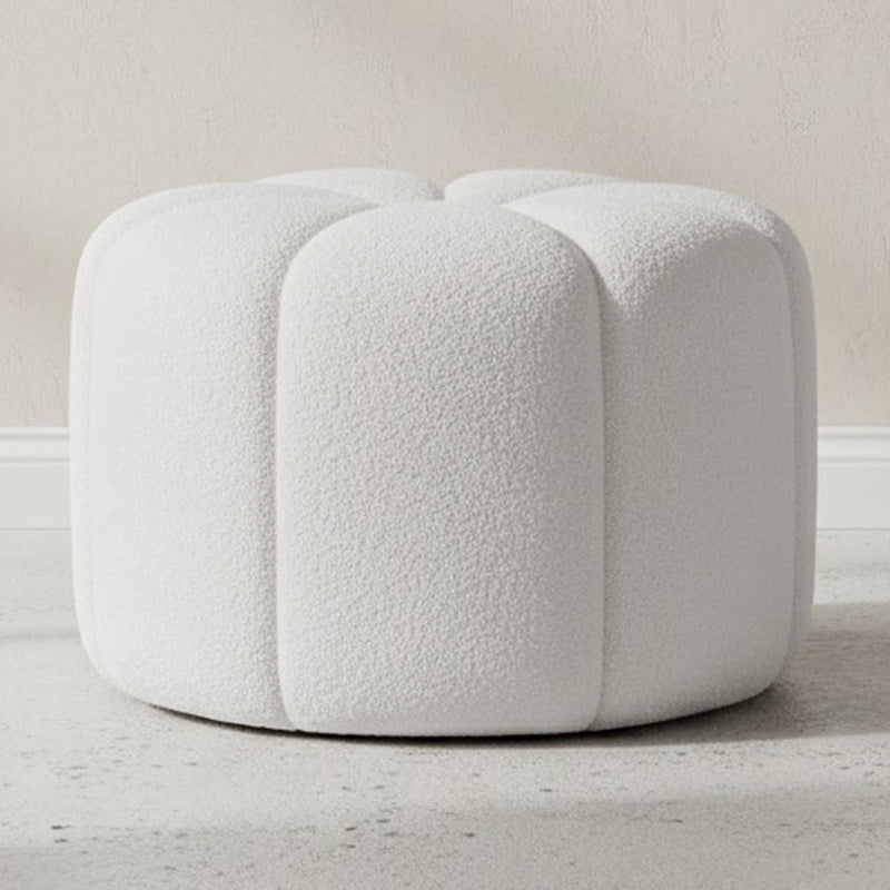 Pouf Round Bouclé Fabric - Harley
