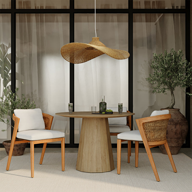 Outdoor Teak Dining Chair with Cushions - Esther