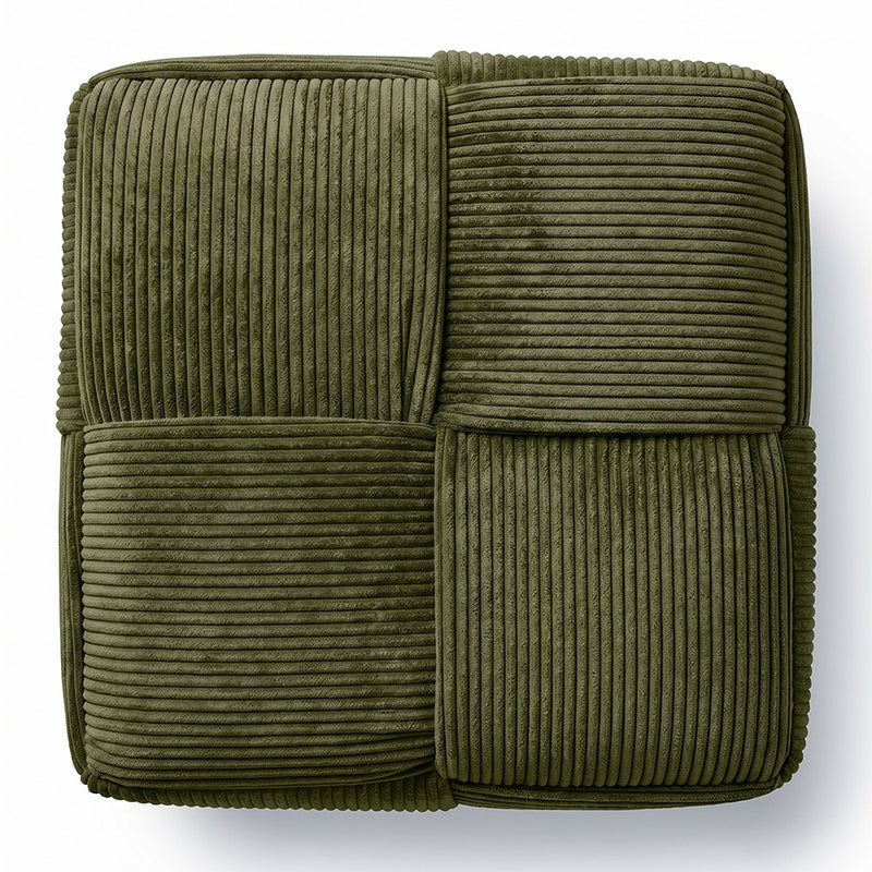 Square Corduroy Pouf – Modern & Elegant Design – Cub