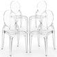 Pack of 4 Dining Chairs Transparent - Estilo Victoria - gallery 1