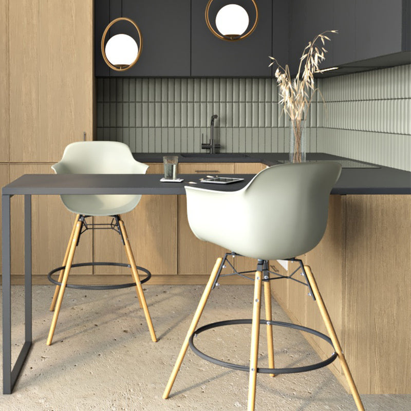 Bar Stool - Scandinavian Design - Wooden Legs - Nordika