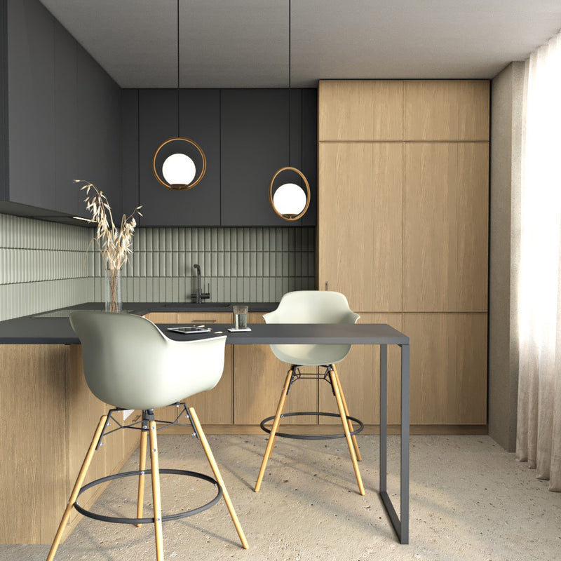 Bar Stool - Scandinavian Design - Wooden Legs - Nordika