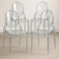 Pack of 4 Dining Chairs Transparent - Estilo Victoria - gallery 2