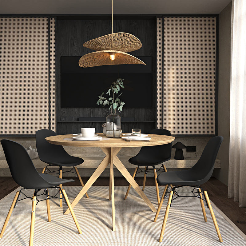Dining Chair - Scandinavian Design - Wooden Legs - Pack of 4 - Skögur