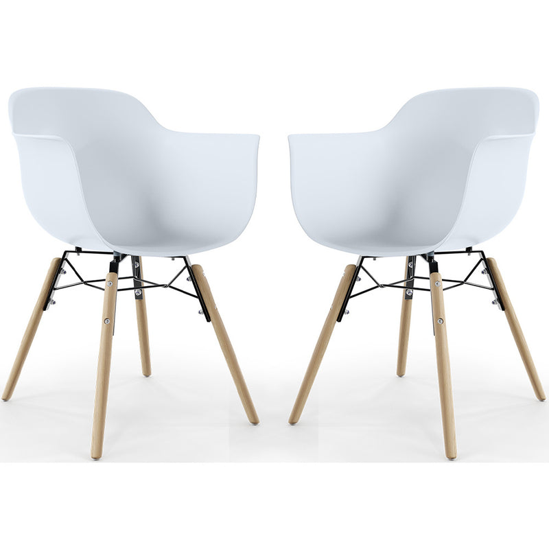 Dining Chair - Scandinavian Design - Wooden Legs - Pack of 2 - Nordika