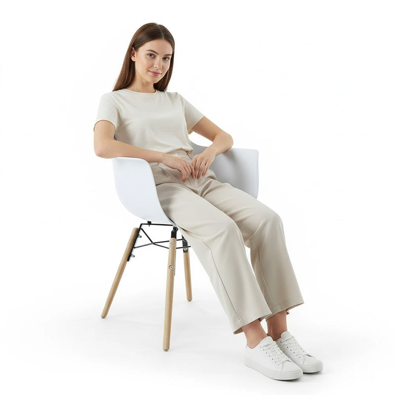 Dining Chair - Scandinavian Design - Wooden Legs - Pack of 2 - Nordika
