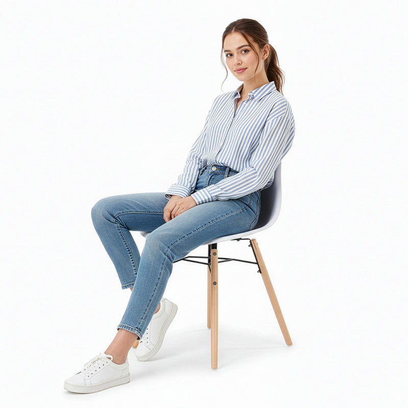 Dining Chair - Scandinavian Design - Wooden Legs - Pack of 2 - Skögur