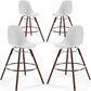 Dining Stools - Scandinavian Design - Dark Wood Legs - Pack of 4 - Skögur