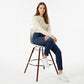 Dining Stools - Scandinavian Design - Dark Wood Legs - Pack of 4 - Skögur