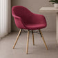 Velvet Dining Chair - Scandinavian Design and Wooden Legs - Nordika