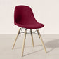 Velvet Dining Chair - Scandinavian Design and Wooden Legs - Skögur