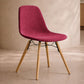 Velvet Dining Chair - Scandinavian Design and Wooden Legs - Skögur