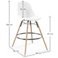 Velvet Bar Stool - Scandinavian Design and Wooden Legs - Skögur
