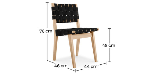 Wooden and Fabric Dining Chair - Sinny