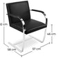 Chaise de bureau avec accoudoirs - Chaise de bureau tapissée en simili cuir - Brama