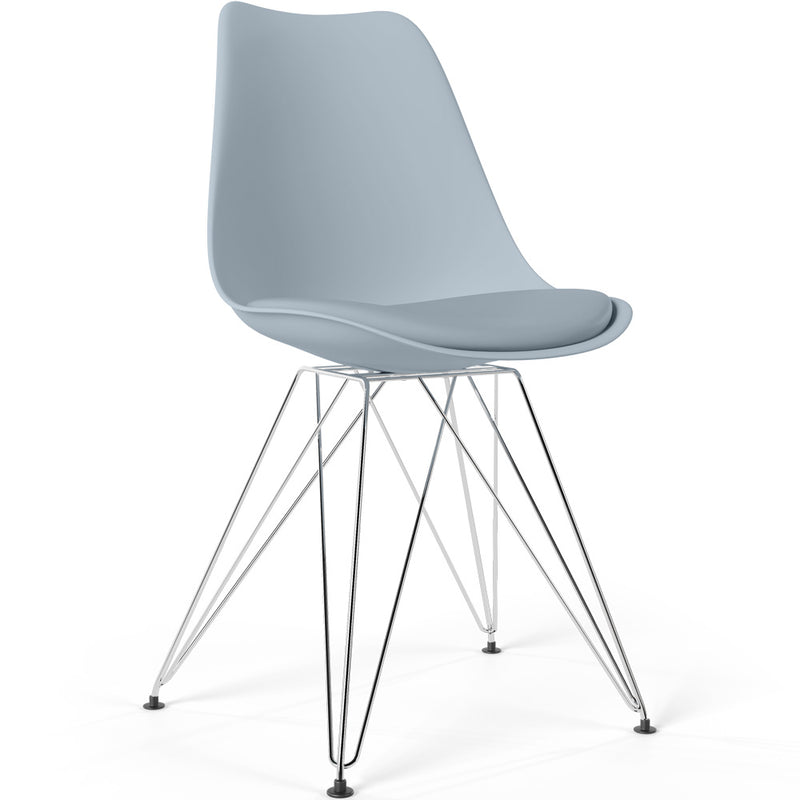 Dining Chair with Cushion - Scandinavian Design and Metal Legs - Skögur