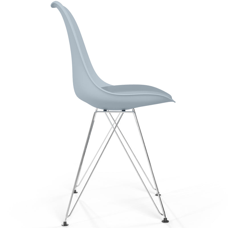 Dining Chair with Cushion - Scandinavian Design and Metal Legs - Skögur