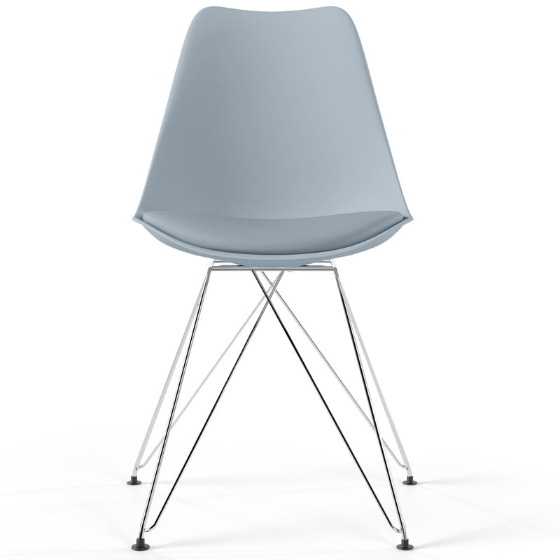 Dining Chair with Cushion - Scandinavian Design and Metal Legs - Skögur