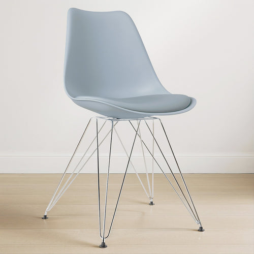 Dining Chair with Cushion - Scandinavian Design and Metal Legs - Skögur