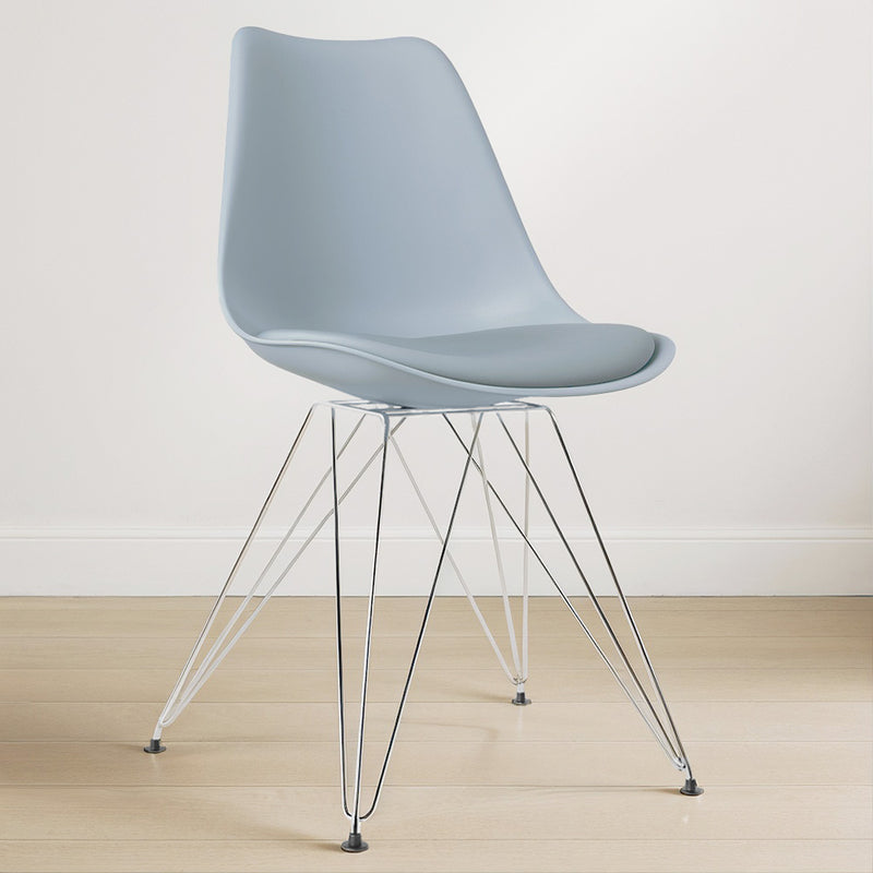 Dining Chair with Cushion - Scandinavian Design and Metal Legs - Skögur