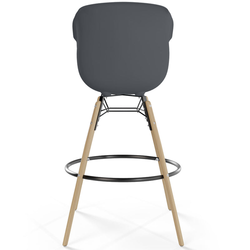 Bar Stool - Scandinavian Design - Natural Wood Legs - Melania