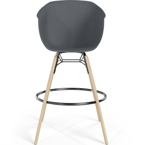 Bar Stool - Scandinavian Design - Natural Wood Legs - Melania