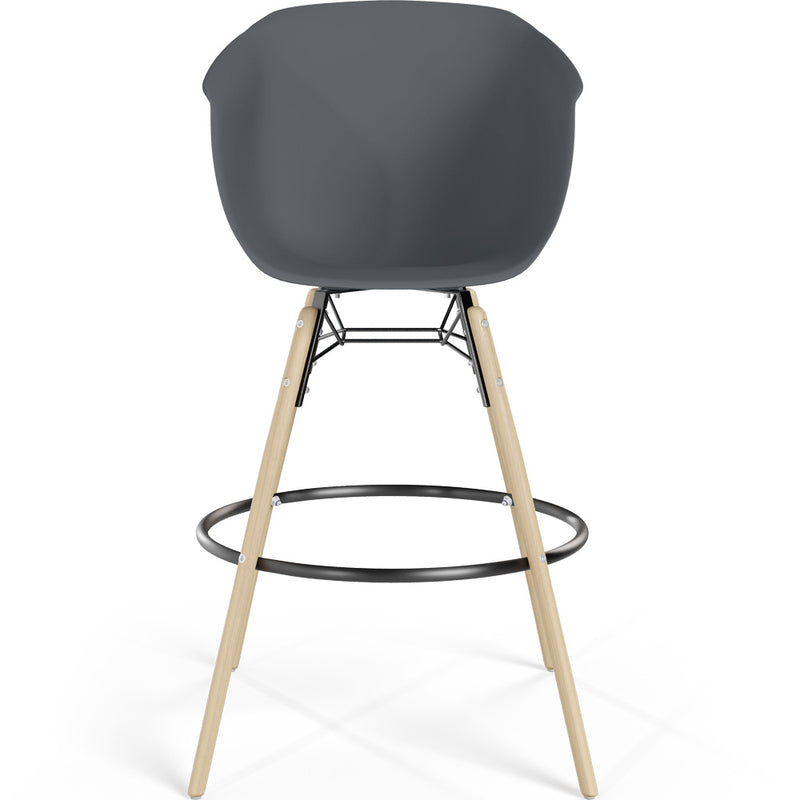 Bar Stool - Scandinavian Design - Natural Wood Legs - Melania