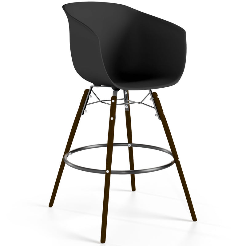 Bar Stool - Scandinavian Design - Dark Wood Legs - Pirela