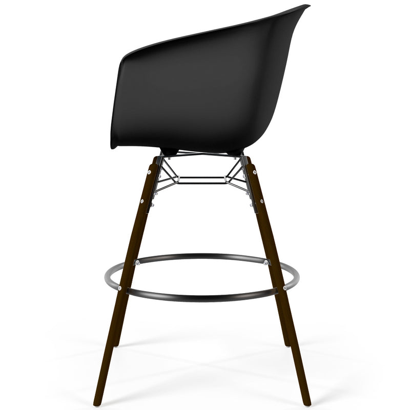 Bar Stool - Scandinavian Design - Dark Wood Legs - Pirela