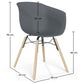 Dining Chair - Scandinavian Design - Natural Wood Legs - Polin