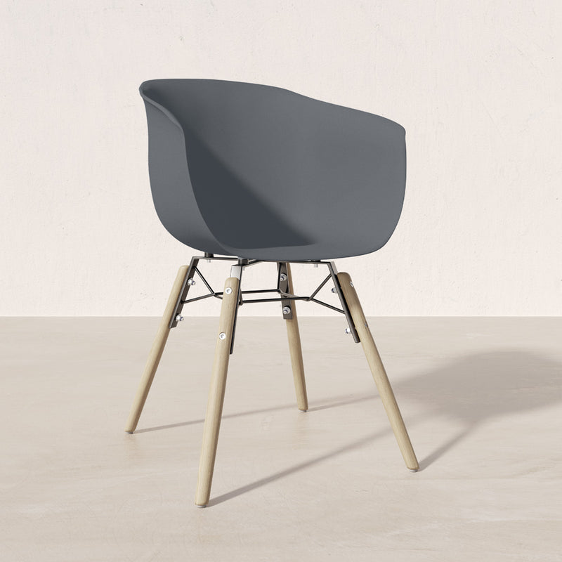 Dining Chair - Scandinavian Design - Natural Wood Legs - Polin