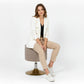 Stool With Storage Upholstered In Chenille - Tony
