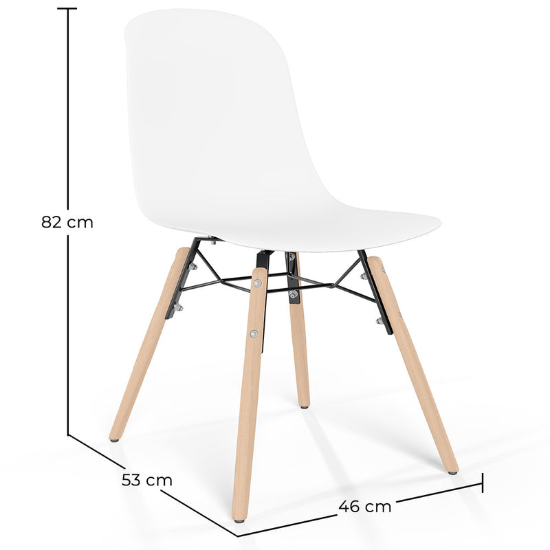Dining chair with natural wood legs – Modern style and functionality - Broly