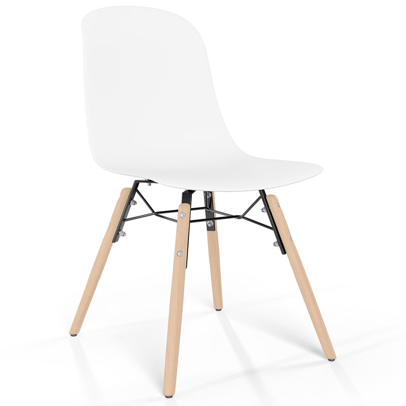 Dining chair with natural wood legs – Modern style and functionality - Broly