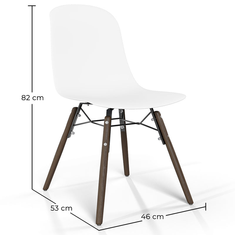 Dining chair with dark wood legs – Modern style and functionality - Broly