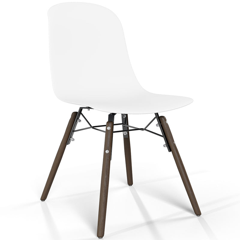 Dining chair with dark wood legs – Modern style and functionality - Broly