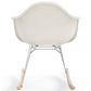 Rocking Chair Bouclé with Arms – Scandinavian Design with Steel and Wood - Nordika